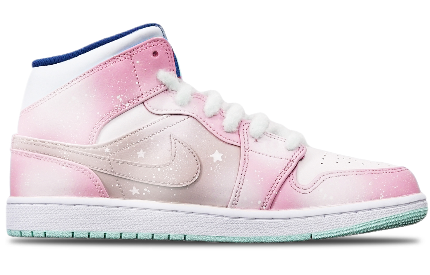 Order Jordan 1 Mid "Copo Nieve Rosa" (Personalizadas) 554725-413(TeamT-桃红白融雪女S-BOX)