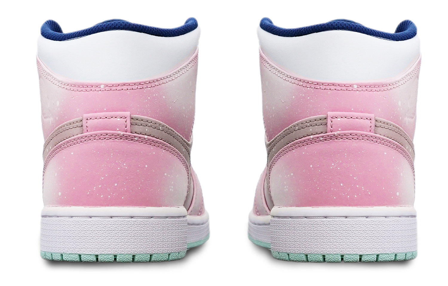 Shop Jordan 1 Mid "Copo Nieve Rosa" (Personalizadas) 554725-413(TeamT-桃红白融雪女S-BOX)