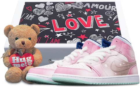 에어 조던 1 미드 '핑크 스노우플레이크' (커스텀) 554725-413(TeamT-桃红白融雪女S-BOX) Details for 에어 조던 1 미드 '핑크 스노우플레이크' (커스텀) 554725-413(TeamT-桃红白融雪女S-BOX)