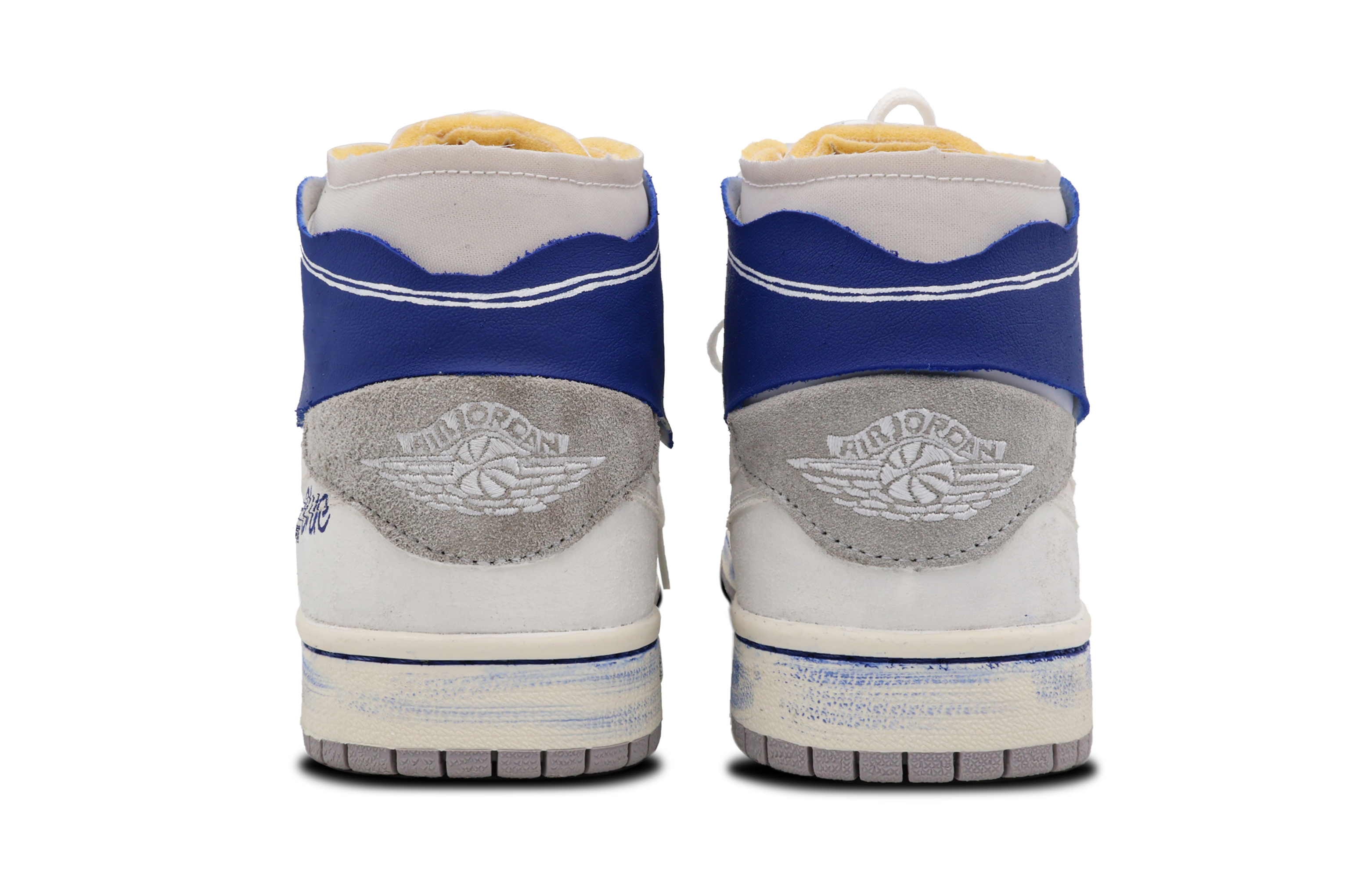 Shop [Kasut Custom] Air Jordan 1 Mid 'Cloud dan Blue Bell' DQ3726-100(Team53-女款云海风铃)