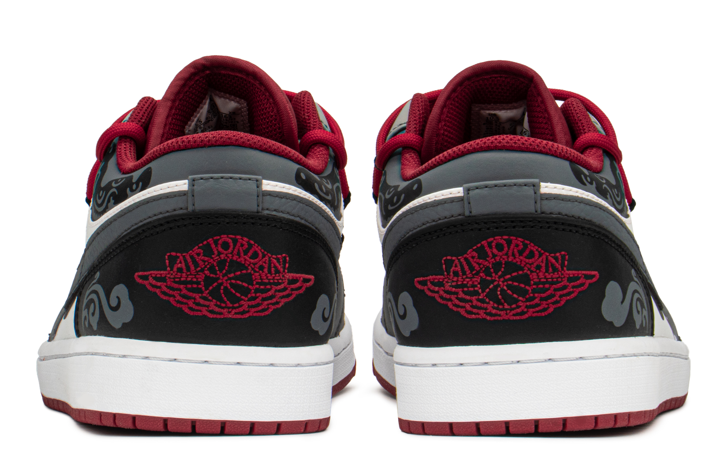 Purchase カスタムAJ1 Mid クラウドインク デコン BWグレー 553558-163(TeamA-AJ男云墨黑红)