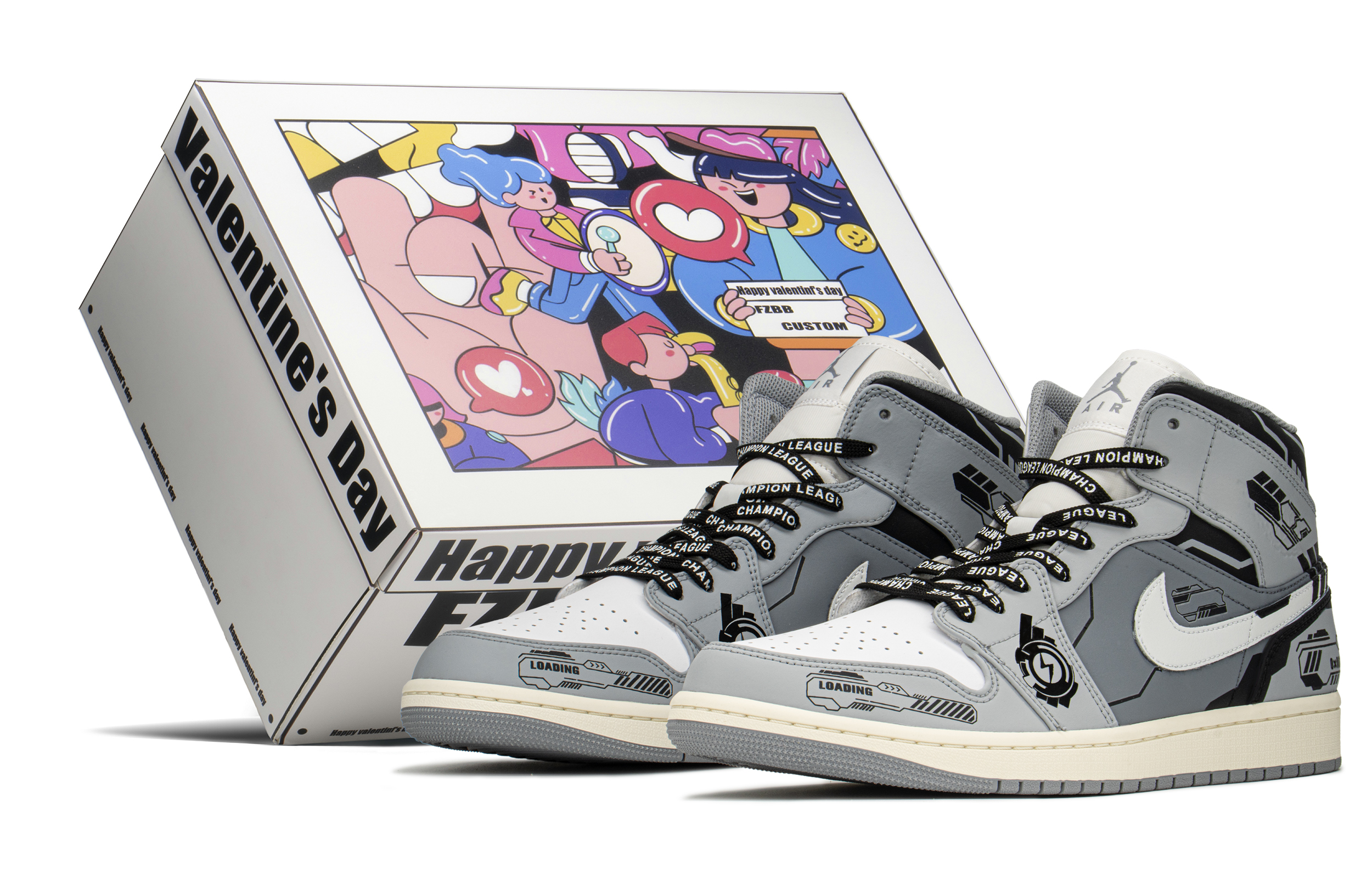 Buy エアジョーダン1 Mid "CNYギフトボックス グレー" 554724-135(TeamA-AJM男机械S-BOX)