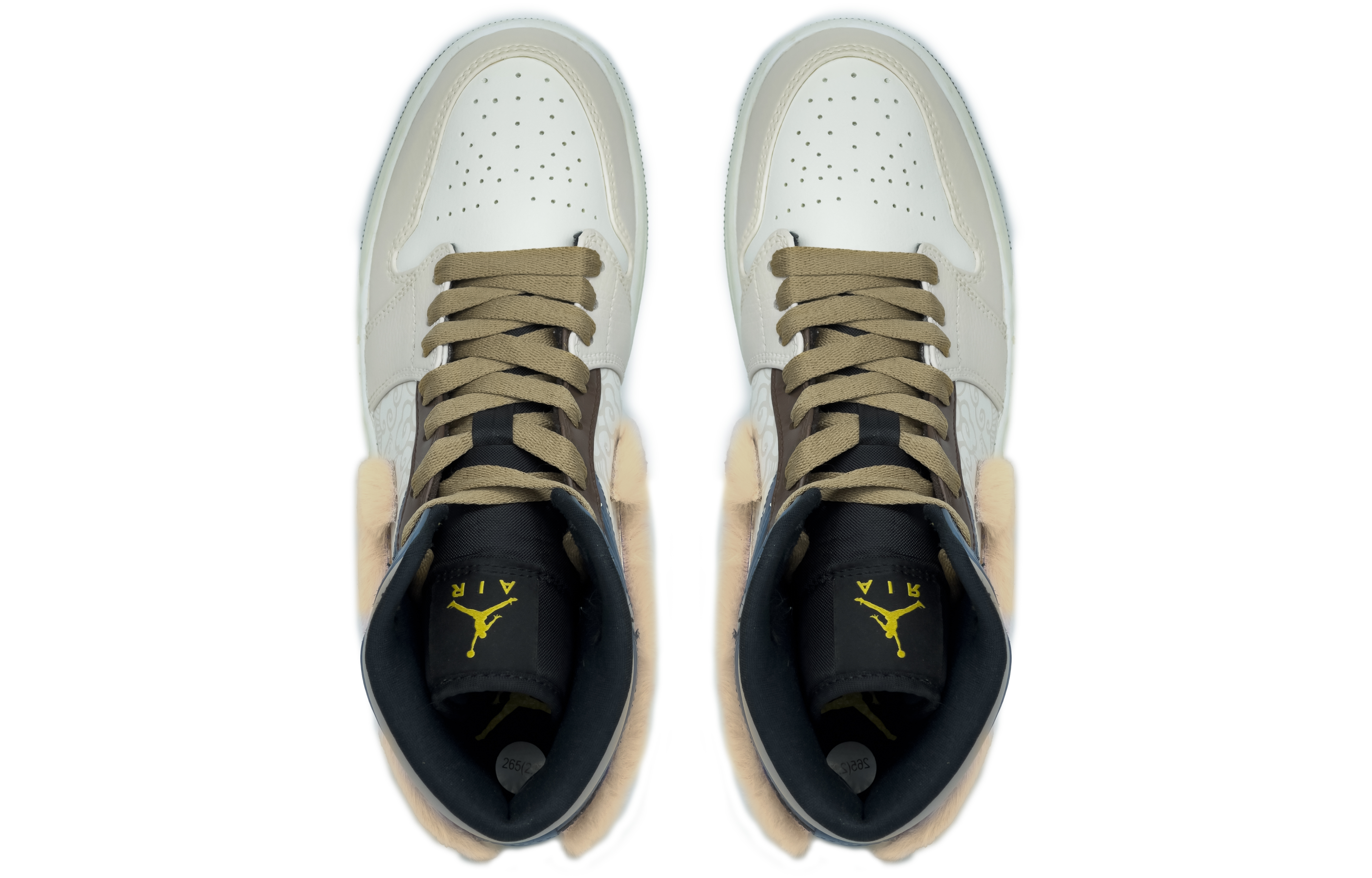 Purchase [カスタムシューズ] エアジョーダン1 ミッド 'CNY 大河山水' 554724-170(TeamA-黄男山卡其S-BOX)