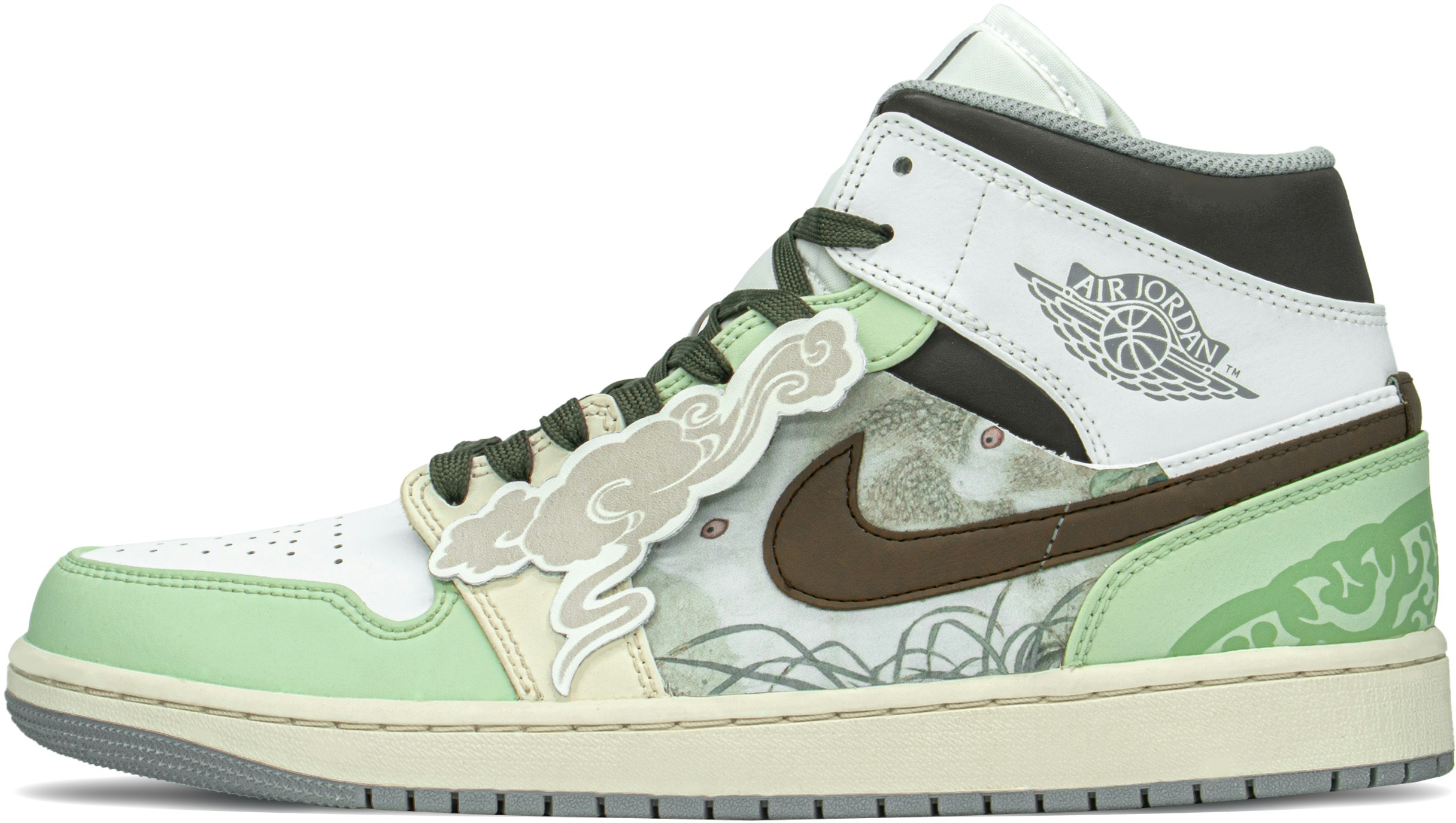 custom-shoes-air-jordan-1-mid-cny-jade-rabbit-white-green