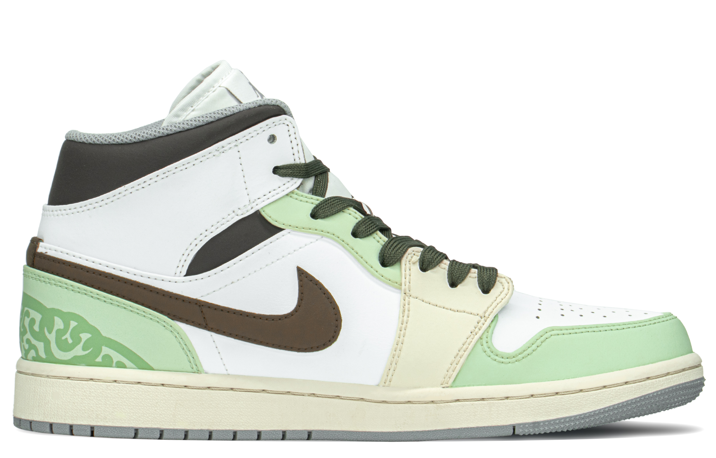 Order カスタムAJ1ミッド "CNY翡翠兎" (白/緑) 554724-135(TeamA-AJ男卯兔迎春S-BOX)