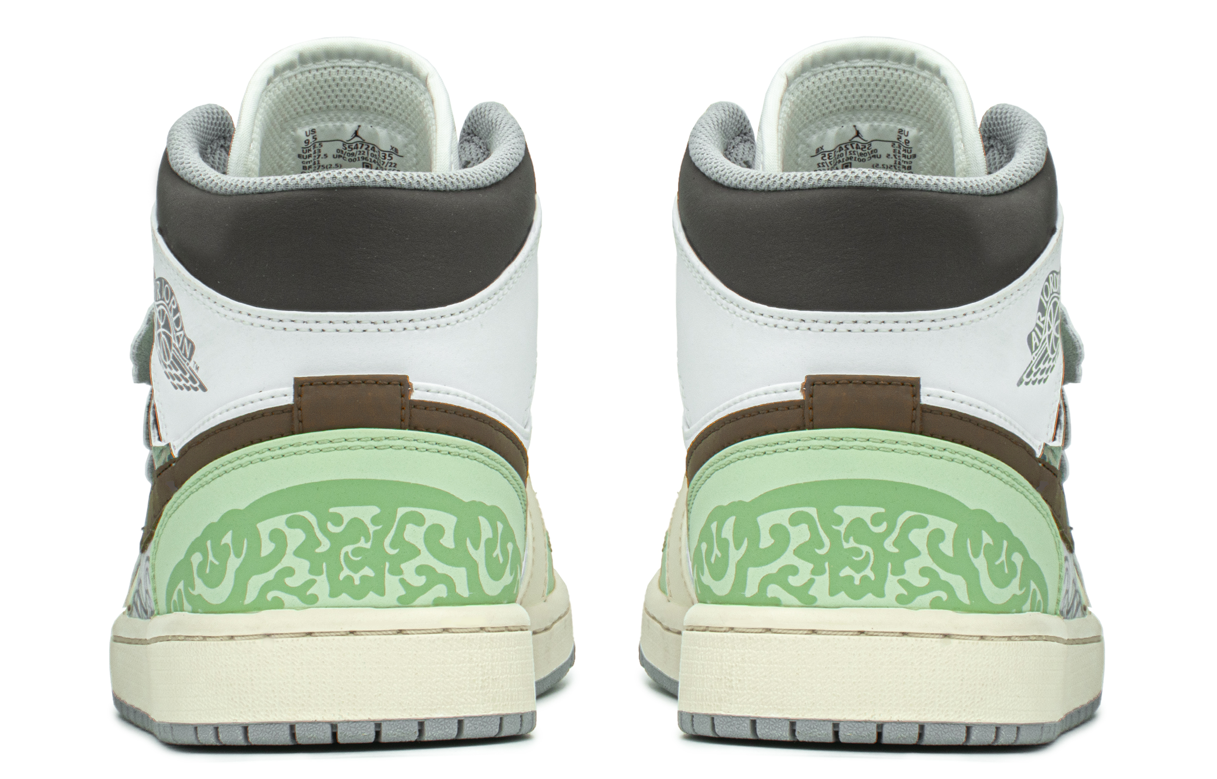 Purchase カスタムAJ1ミッド "CNY翡翠兎" (白/緑) 554724-135(TeamA-AJ男卯兔迎春S-BOX)