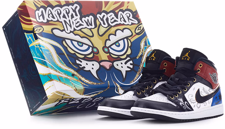 custom-shoes-air-jordan-1-mid-cny-tiger-custom