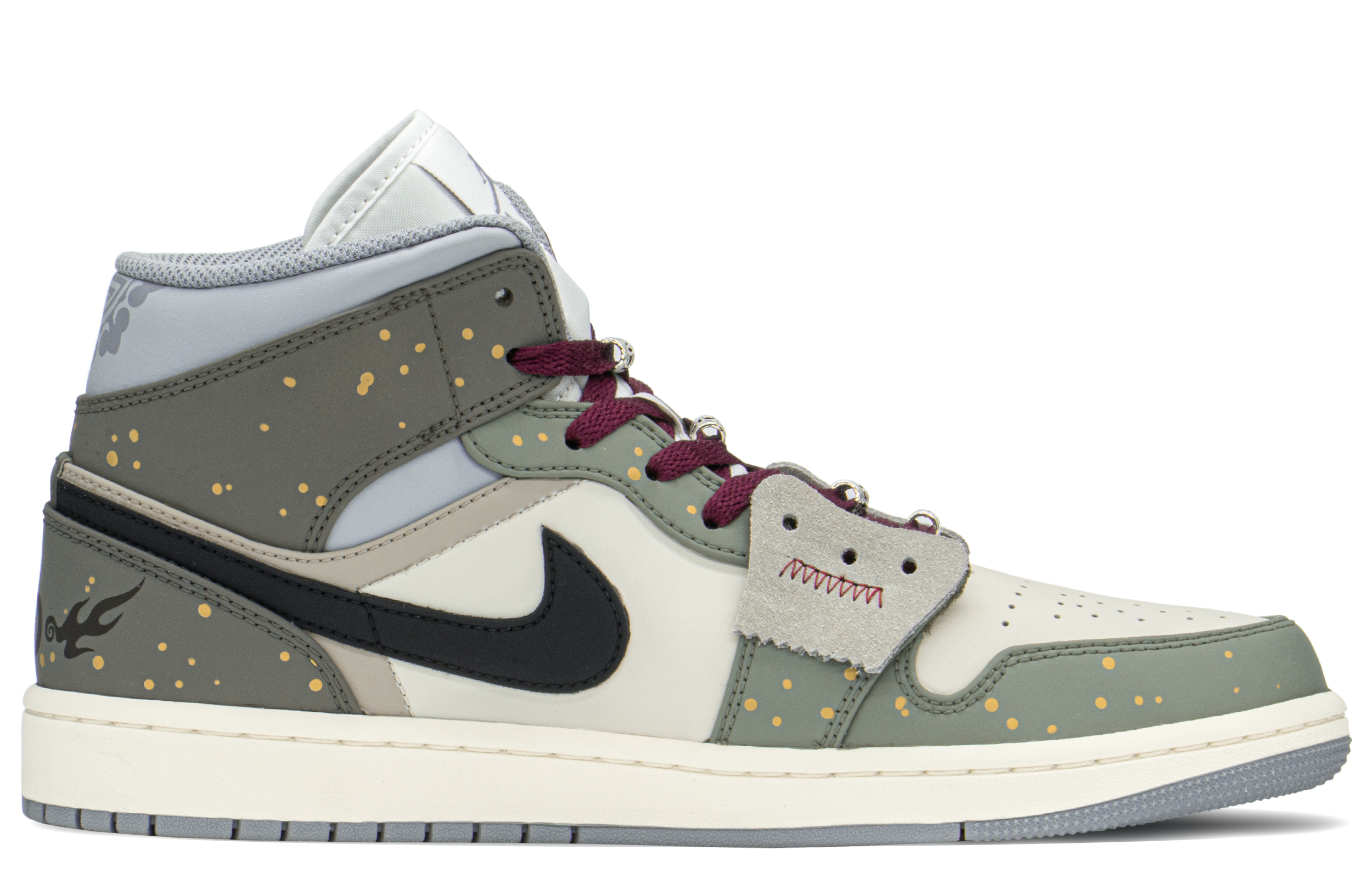 Order カスタムAJ1 Mid "CNY 白緑" 554724-135(TeamA-AJ绿如意男S-BOX)