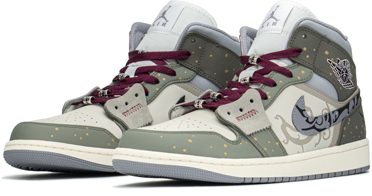 カスタムAJ1 Mid "CNY 白緑" 554724-135(TeamA-AJ绿如意男S-BOX) Lookbook カスタムAJ1 Mid "CNY 白緑" 554724-135(TeamA-AJ绿如意男S-BOX)