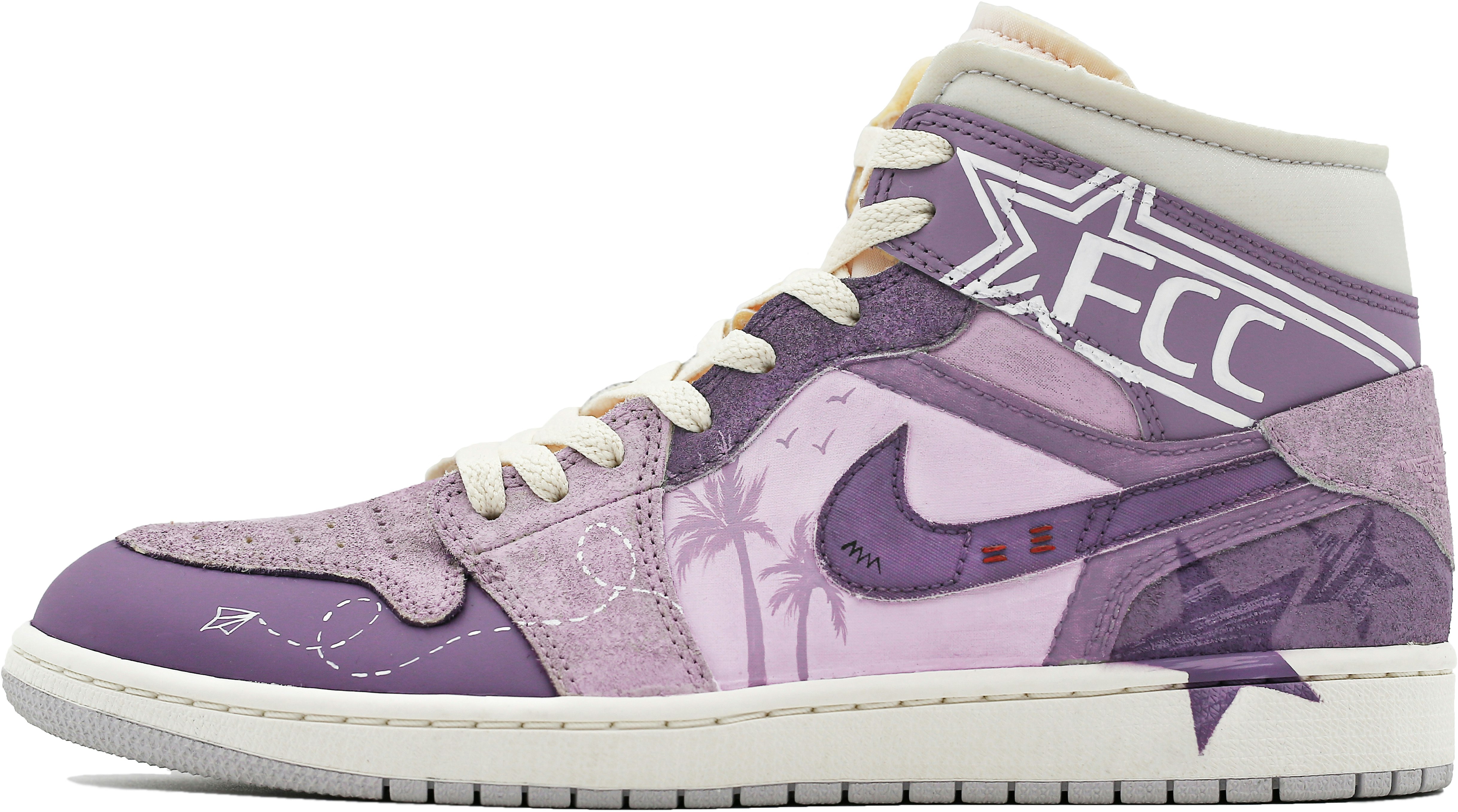 custom-shoes-air-jordan-1-mid-coconut-island-taro-graffiti
