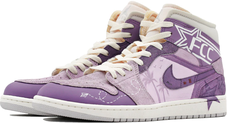 【客製化球鞋】 Jordan Air Jordan 1 Mid 椰島芋頭 塗鴉 星星 簡約 情侶 中幫 復古籃球鞋 男款 芋頭紫 Lookbook 【客製化球鞋】 Jordan Air Jordan 1 Mid 椰島芋頭 塗鴉 星星 簡約 情侶 中幫 復古籃球鞋 男款 芋頭紫