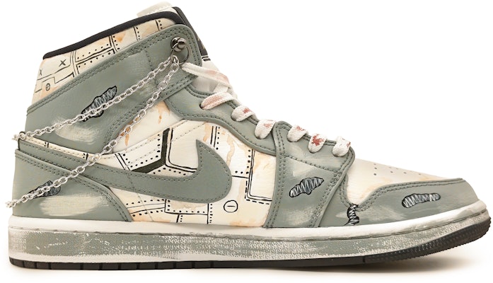 【客製化球鞋】Jordan Air Jordan 1 舒適 百搭 耐磨防滑輕便 中筒 復古籃球鞋 男款 咖色 Order 【客製化球鞋】Jordan Air Jordan 1 舒適 百搭 耐磨防滑輕便 中筒 復古籃球鞋 男款 咖色