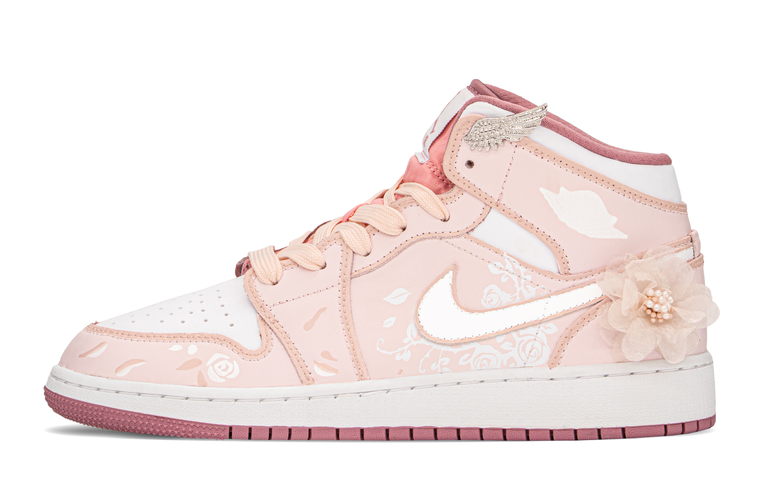 [Custom Shoes] Air Jordan 1 Mid 'Confession Rose'