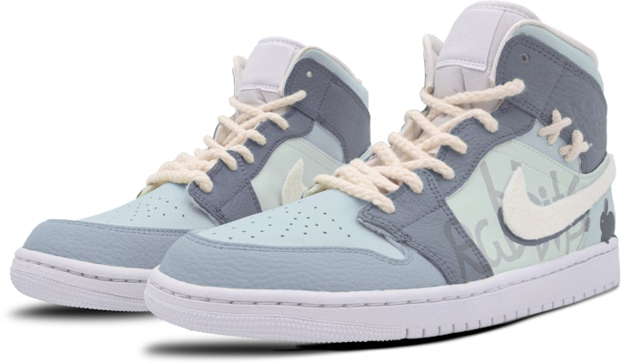 カスタムAJ1ミッド "クールグレーブルー" 554725-130(Team53-女款冷艳兔兔) Lookbook カスタムAJ1ミッド "クールグレーブルー" 554725-130(Team53-女款冷艳兔兔)