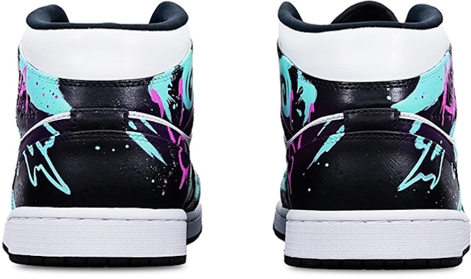 【定製球鞋】Jordan Air Jordan 1 Mid 酷飒一夏 英雄聯盟 阿卡麗 電玩 中幫 復古籃球鞋 GS 紫白藍 Shop 【定製球鞋】Jordan Air Jordan 1 Mid 酷飒一夏 英雄聯盟 阿卡麗 電玩 中幫 復古籃球鞋 GS 紫白藍