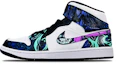 Buy 【定制球鞋】 Jordan Air Jordan 1 Mid 酷飒一夏 英雄聯盟 阿卡麗 電玩 中帮 復古籃球鞋 男款 紫藍