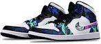 Lookbook 【定制球鞋】 Jordan Air Jordan 1 Mid 酷飒一夏 英雄聯盟 阿卡麗 電玩 中帮 復古籃球鞋 男款 紫藍