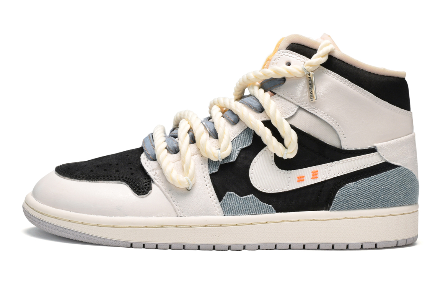 Buy Zapatillas Personalizadas Air Jordan 1 Mid 'Pastel Azul-Blanco-Negro' DQ3726-100(TeamE-女款奶油蛋糕蓝白黑)