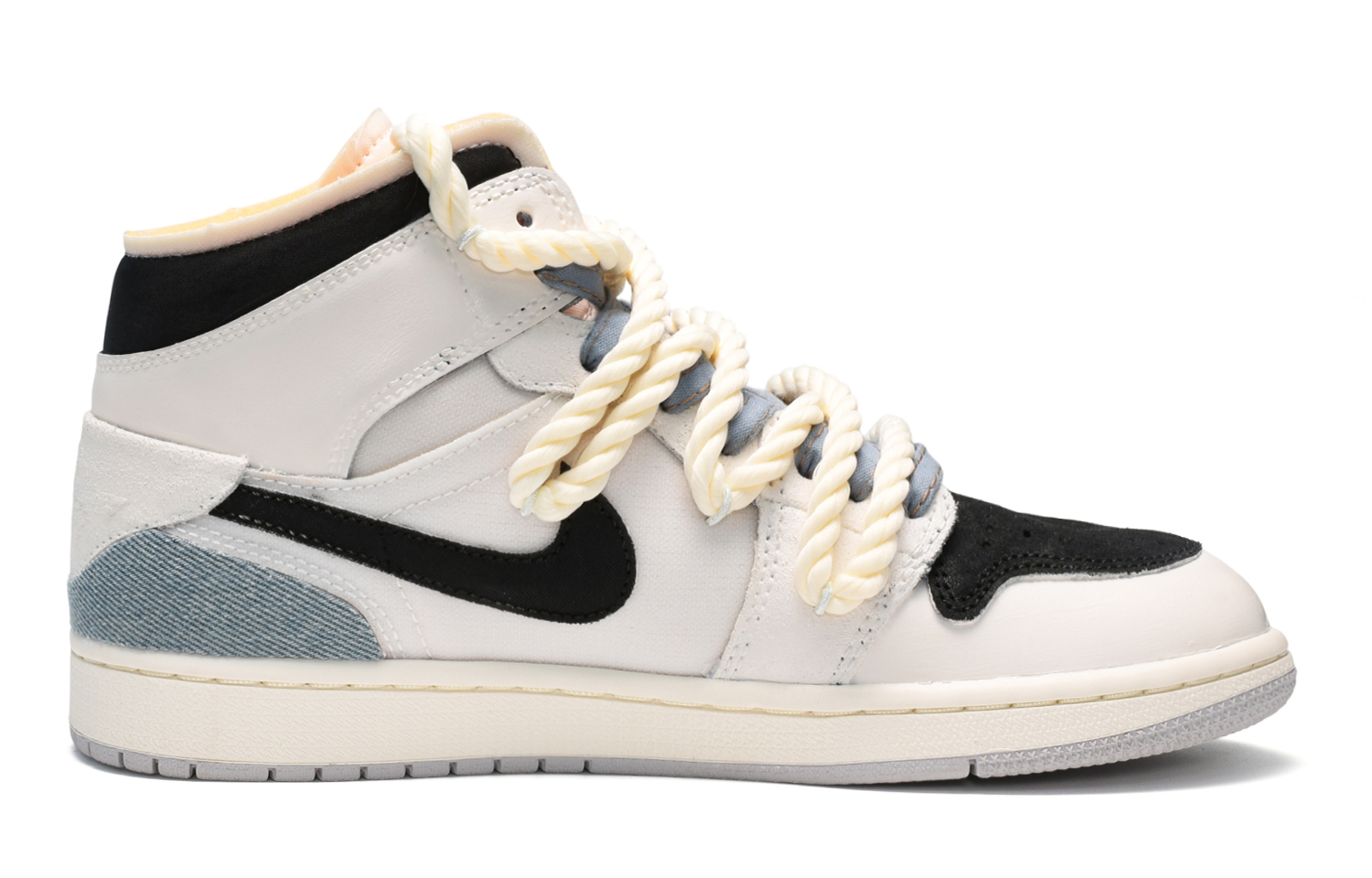 Order Zapatillas Personalizadas Air Jordan 1 Mid 'Pastel Azul-Blanco-Negro' DQ3726-100(TeamE-女款奶油蛋糕蓝白黑)
