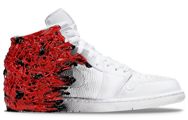 Order Zapatillas Air Jordan 1 Mid "Cthulhu Abhoth" 554724-136(TeamY-克苏鲁神话黑红)