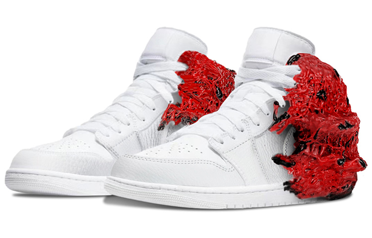 Lookbook Zapatillas Air Jordan 1 Mid "Cthulhu Abhoth" 554724-136(TeamY-克苏鲁神话黑红)