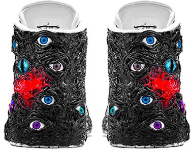 【カスタムシューズ】エアジョーダン1ミッド「クトゥルフvsヴェノム-ダーク」 554724-130(TeamY-愤怒克苏鲁VS毒液男款) Details for 【カスタムシューズ】エアジョーダン1ミッド「クトゥルフvsヴェノム-ダーク」 554724-130(TeamY-愤怒克苏鲁VS毒液男款)