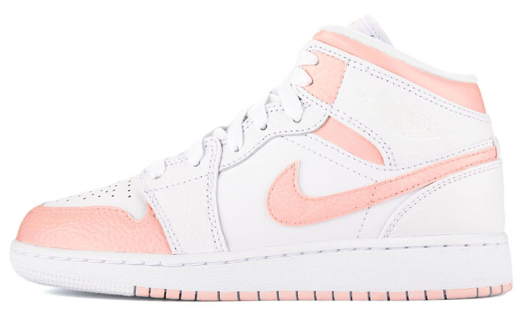 Buy Zapatillas Personalizadas Air Jordan 1 Mid Rosa-Naranja 554724-130(Team18-AJ男款橘粉白组合QD)