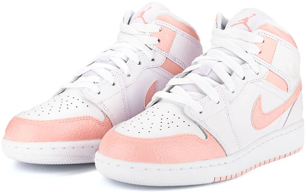 Zapatillas Personalizadas Air Jordan 1 Mid Rosa-Naranja 554724-130(Team18-AJ男款橘粉白组合QD) Lookbook Zapatillas Personalizadas Air Jordan 1 Mid Rosa-Naranja 554724-130(Team18-AJ男款橘粉白组合QD)