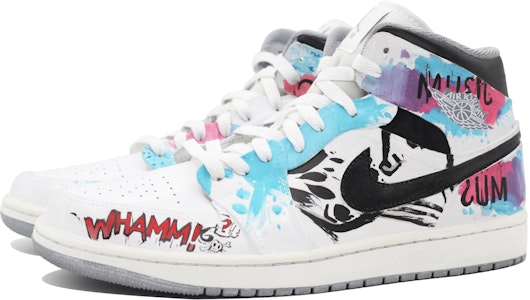 커스텀 에어 조던 1 미드 '사이버 그래피티 블루 퍼플' 554724-135(Team39-AMY118赛博) Lookbook 커스텀 에어 조던 1 미드 '사이버 그래피티 블루 퍼플' 554724-135(Team39-AMY118赛博)