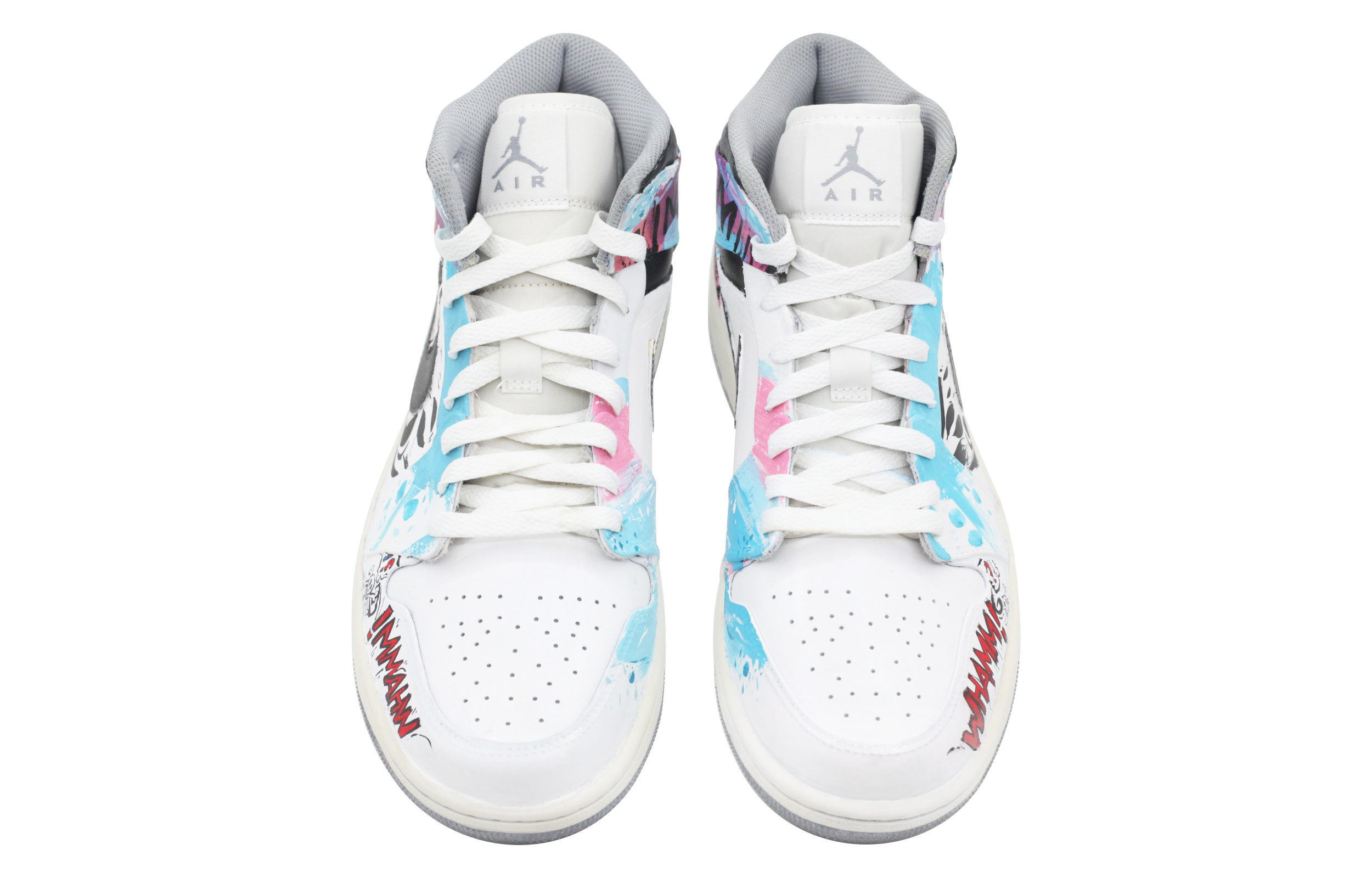 Shop Zapatillas personalizadas Air Jordan 1 Mid 'Cyber Graffiti Azul Púrpura' 554724-135(Team39-AMY118赛博)