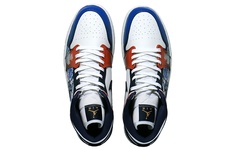 Shop 에어 조던 1 미드 '사이버 도자기' (커스텀) 554724-174(Team10-东方幻想)