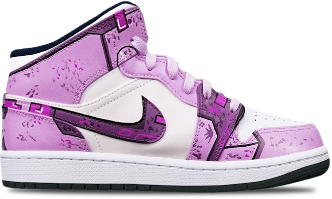 사이버펑크 데미지 퍼플 레드 에어 조던 1 미드 (커스텀) 554725-075(TeamT-黑底战损紫红女S-BOX) Order 사이버펑크 데미지 퍼플 레드 에어 조던 1 미드 (커스텀) 554725-075(TeamT-黑底战损紫红女S-BOX)