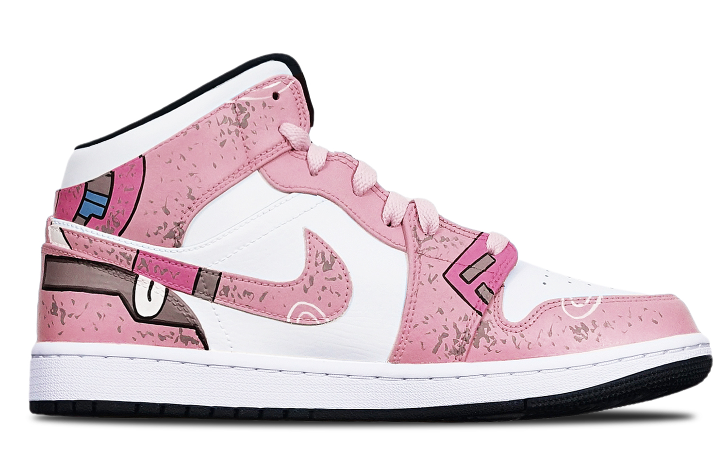 Lookbook 【定制球鞋】 乔丹 Air Jordan 1 Mid 机械赛博朋克 战损高达风 限量特殊鞋盒 中帮 复古篮球鞋 GS 藕白