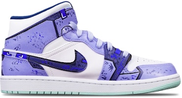 カスタムAJ1ミッド "サイバーパンク・ブルミント" 554725-413(TeamT-战损机械紫白女S-BOX) Order カスタムAJ1ミッド "サイバーパンク・ブルミント" 554725-413(TeamT-战损机械紫白女S-BOX)