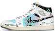 Buy 【定制球鞋】Jordan Air Jordan 1 Mid 賽博朋克 機能電玩像素 棉花糖 中幫 復古籃球鞋 男款 藍粉