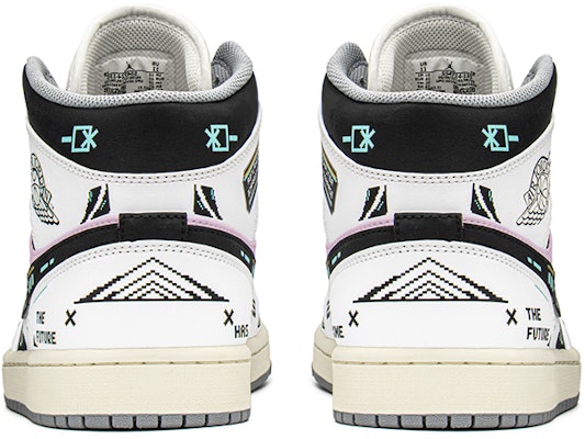 【定制球鞋】Jordan Air Jordan 1 Mid 賽博朋克 機能電玩像素 棉花糖 中幫 復古籃球鞋 男款 藍粉 Shop 【定制球鞋】Jordan Air Jordan 1 Mid 賽博朋克 機能電玩像素 棉花糖 中幫 復古籃球鞋 男款 藍粉