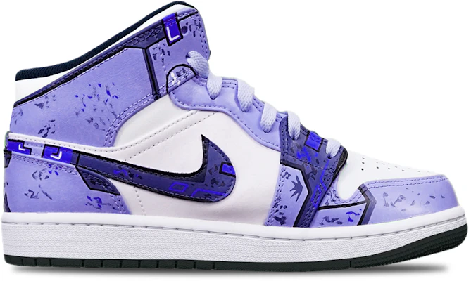 カスタムAJ1ミッド "サイバーパンク 青紫白" 554725-075(TeamT-黑底战损蓝紫女S-BOX) Order カスタムAJ1ミッド "サイバーパンク 青紫白" 554725-075(TeamT-黑底战损蓝紫女S-BOX)