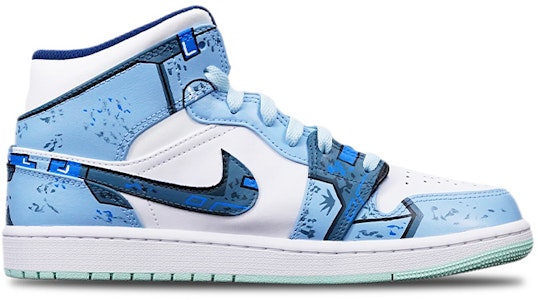 Jordan 1 Mid "Navidad Cyberpunk" Azul Blanco 554725-413(TeamT-圣诞雾霾蓝女S-BOX) Order Jordan 1 Mid "Navidad Cyberpunk" Azul Blanco 554725-413(TeamT-圣诞雾霾蓝女S-BOX)