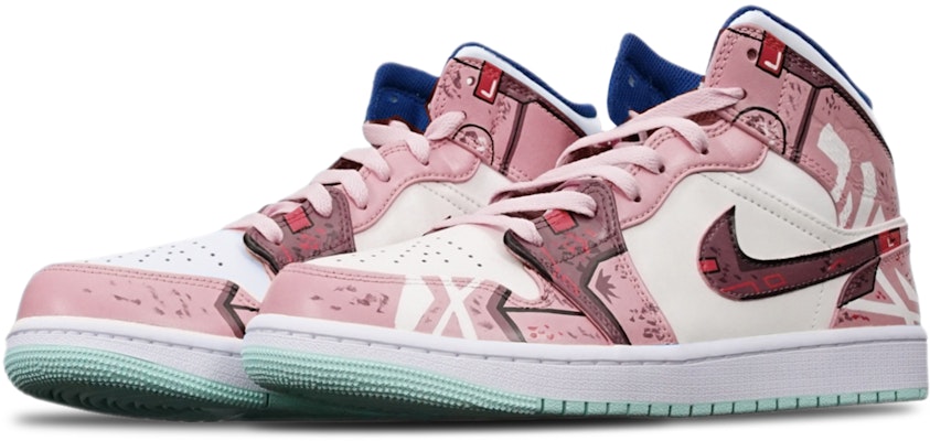 커스텀 에어 조던 1 미드 '사이버펑크 건담' (or '사이버펑크 메카') 554725-413(TeamT-战损藕白女S-BOX) Shop 커스텀 에어 조던 1 미드 '사이버펑크 건담' (or '사이버펑크 메카') 554725-413(TeamT-战损藕白女S-BOX)
