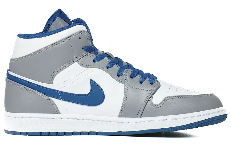 Order [Zapatillas Personalizadas] Air Jordan 1 Mid 'Cyberpunk Gris Blanco Azul' DQ8426-014(Team10-回到未来）