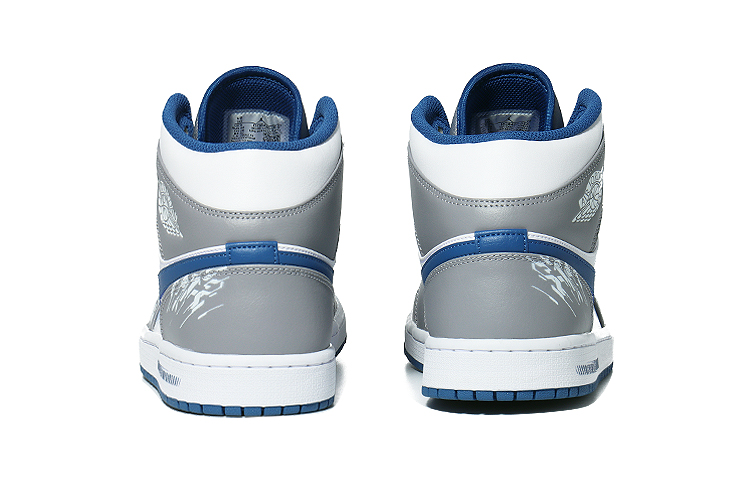 Purchase [Zapatillas Personalizadas] Air Jordan 1 Mid 'Cyberpunk Gris Blanco Azul' DQ8426-014(Team10-回到未来）