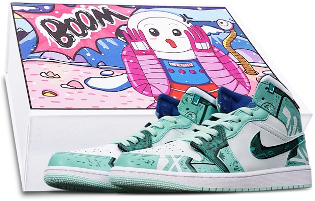 커스텀 에어 조던 1 미드 '사이버펑크 건담' (54 characters) 554724-413(TeamT-战损机械绿白S-BOX) Buy 커스텀 에어 조던 1 미드 '사이버펑크 건담' (54 characters) 554724-413(TeamT-战损机械绿白S-BOX)
