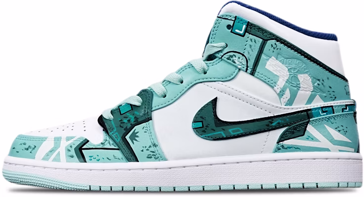 에어 조던 1 미드 '사이버펑크 건담 메카 블루 민트' (커스텀) 554725-413(TeamT-战损机械绿白女S-BOX) Buy 에어 조던 1 미드 '사이버펑크 건담 메카 블루 민트' (커스텀) 554725-413(TeamT-战损机械绿白女S-BOX)