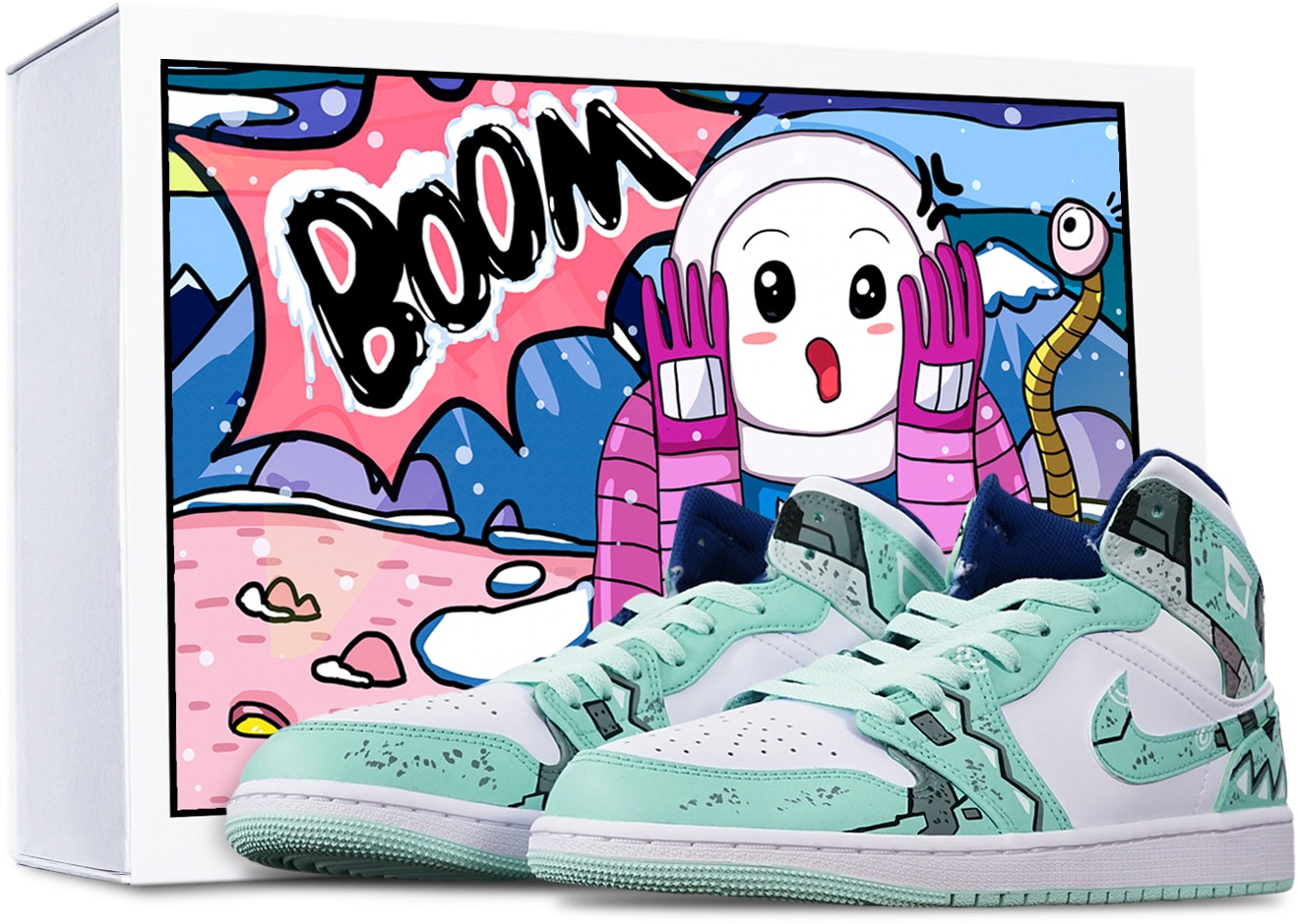 custom-shoes-air-jordan-1-mid-cyberpunk-gundam-green-white-554724-413-team-t-s-box