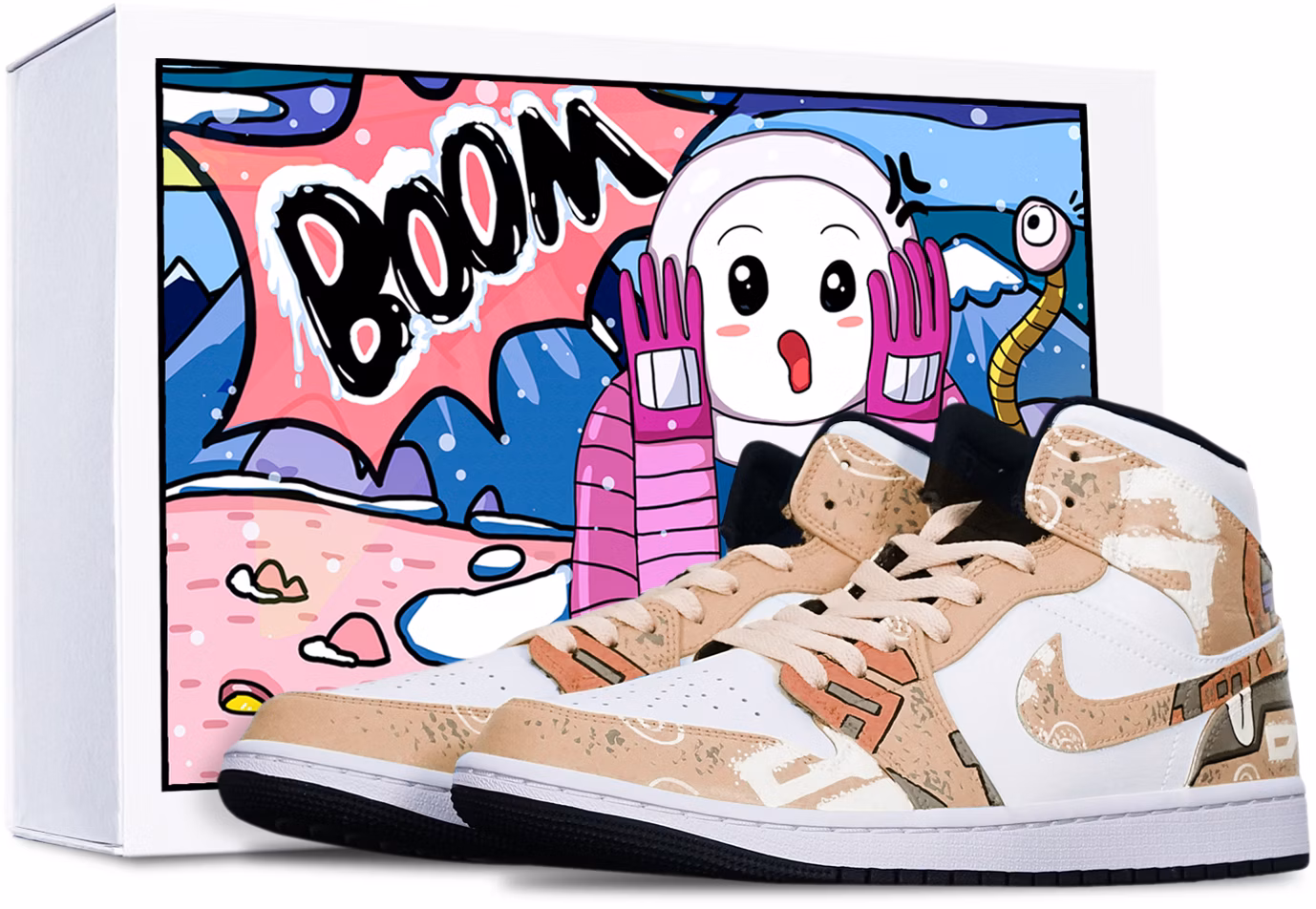 custom-shoes-air-jordan-1-mid-cyberpunk-gundam-khaki-white