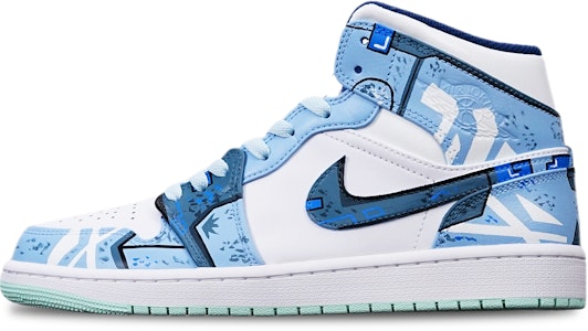 에어 조던 1 미드 '사이버펑크 건담 스모그 블루' (커스텀) 554724-413(TeamT-战损机械雾霾蓝S-BOX) Buy 에어 조던 1 미드 '사이버펑크 건담 스모그 블루' (커스텀) 554724-413(TeamT-战损机械雾霾蓝S-BOX)