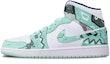 Order 【訂製球鞋】Jordan Air Jordan 1 Mid 賽博朋克 戰損高達 三角機械風 手繪 限量特殊鞋盒 中幫 復古籃球鞋 男款 綠白