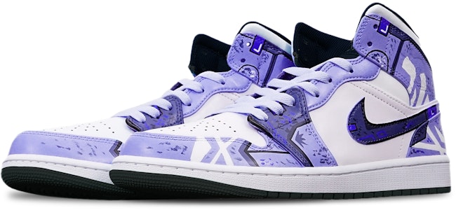 Zapatillas personalizadas Air Jordan 1 Mid "Cyberpunk Gundam" 554724-075(TeamT-黑底战损蓝紫白S-BOX) Lookbook Zapatillas personalizadas Air Jordan 1 Mid "Cyberpunk Gundam" 554724-075(TeamT-黑底战损蓝紫白S-BOX)