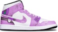 Lookbook 커스텀 에어 조던 1 미드 '사이버펑크 건담' (퍼플/레드/화이트) 554724-075(TeamT-战损II型紫红S-BOX)