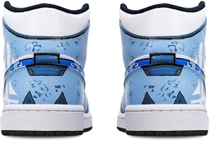 【定製球鞋】 Jordan Air Jordan 1 Mid 賽博朋克黑底戰損高達機械風 限量鞋盒 中幫 復古籃球鞋 男款 霧霾藍 Shop 【定製球鞋】 Jordan Air Jordan 1 Mid 賽博朋克黑底戰損高達機械風 限量鞋盒 中幫 復古籃球鞋 男款 霧霾藍